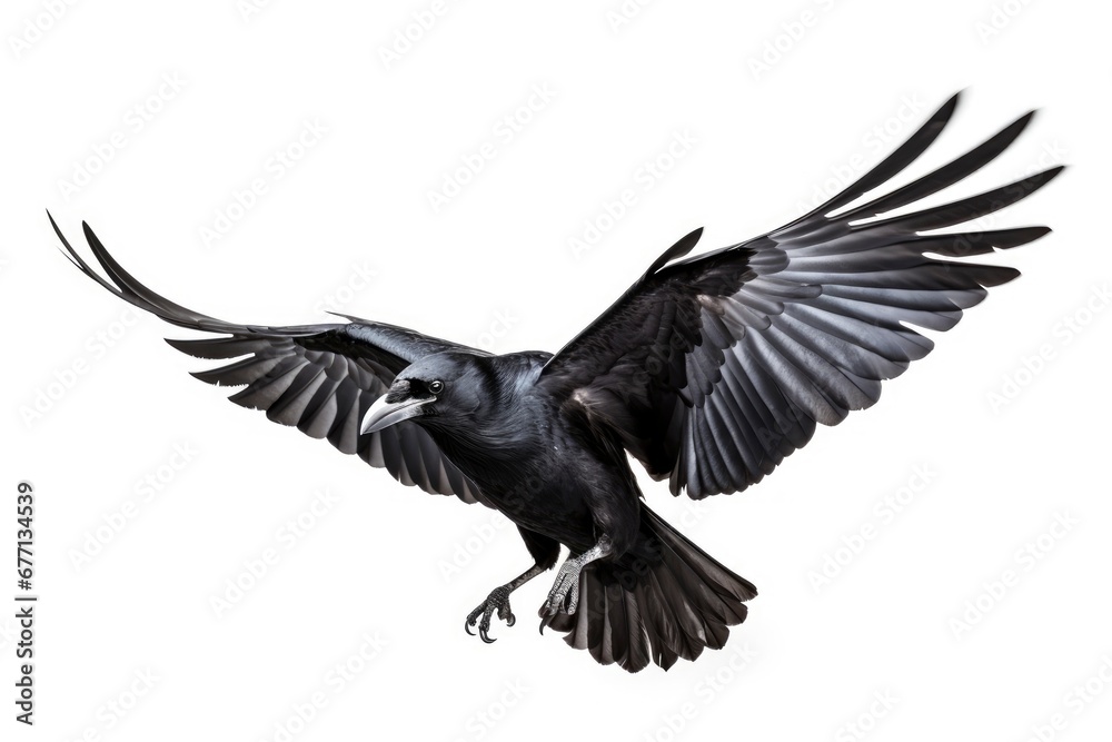 Obraz premium Carrion Crow bird isolated on white background
