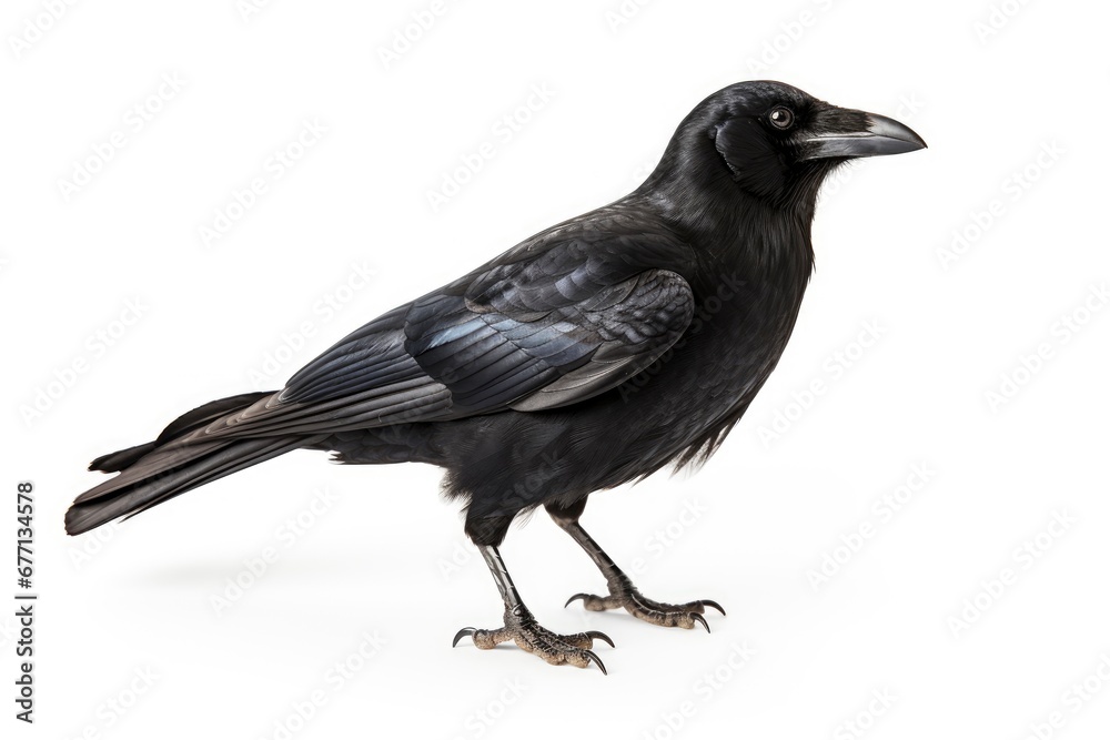 Carrion Crow bird isolated on white background Carrion Crow bird isolated on white background