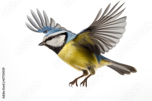 Blue Tit bird isolated on white background © Karlaage