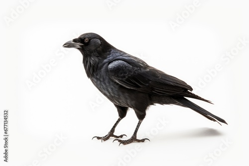 Carrion Crow bird isolated on white background © Karlaage