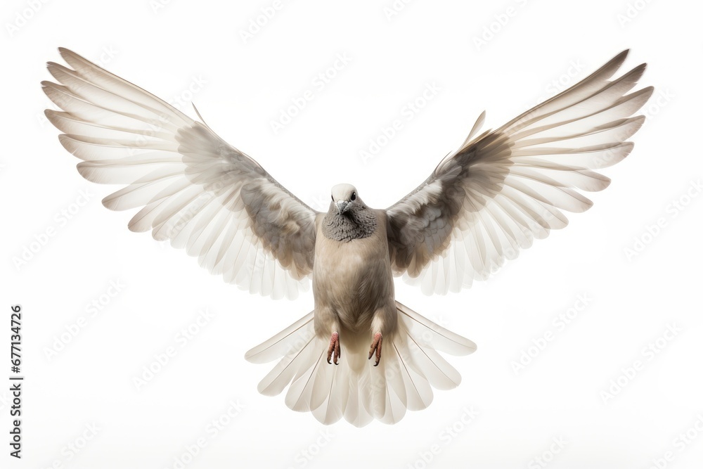 Fototapeta premium Collared Dove bird isolated on white background