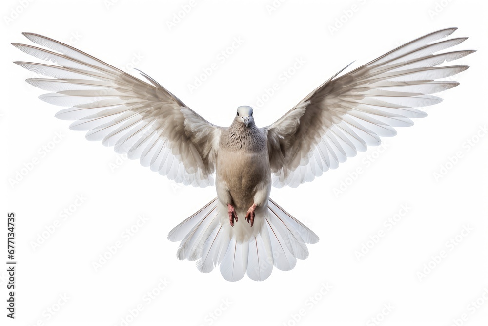 Obraz premium Collared Dove bird isolated on white background