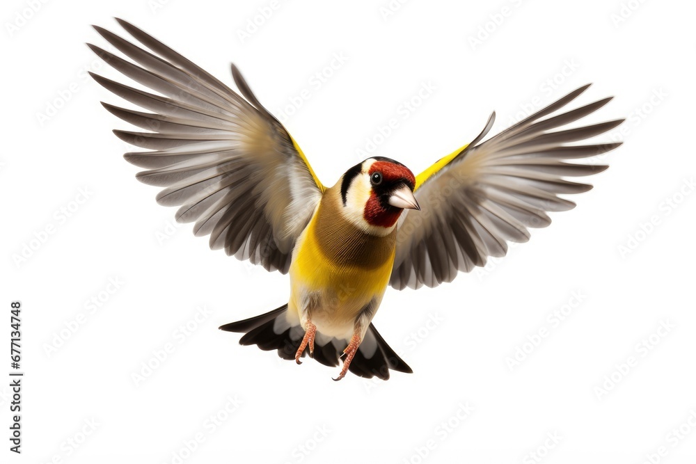Fototapeta premium Goldfinch bird isolated on white background