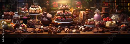Delicious Chocolate Sweets Table