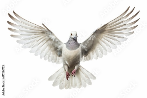 Collared Dove bird isolated on white background © Karlaage