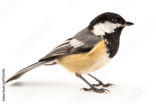 Coal Tit bird isolated on white background