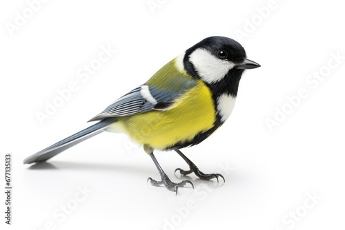 Great Tit bird isolated on white background © Karlaage