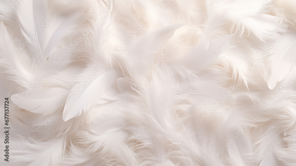 Background crafted from a delicate texture of white feathers, creating a soft and ethereal ambiance. Ai generated Background crafted from a delicate texture of white feathers, creating a soft and ethereal ambiance. Ai generated