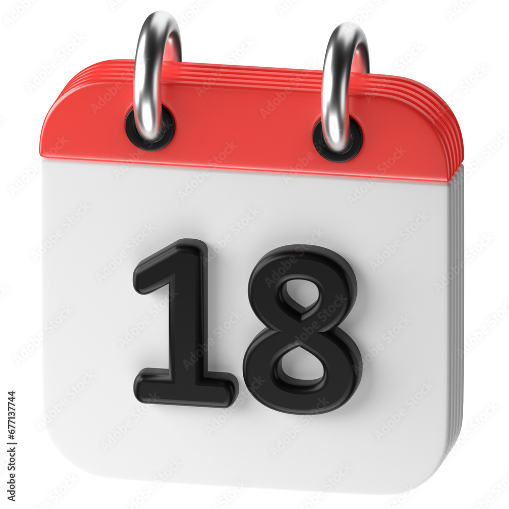 3D icon of a calendar 3D icon of a calendar