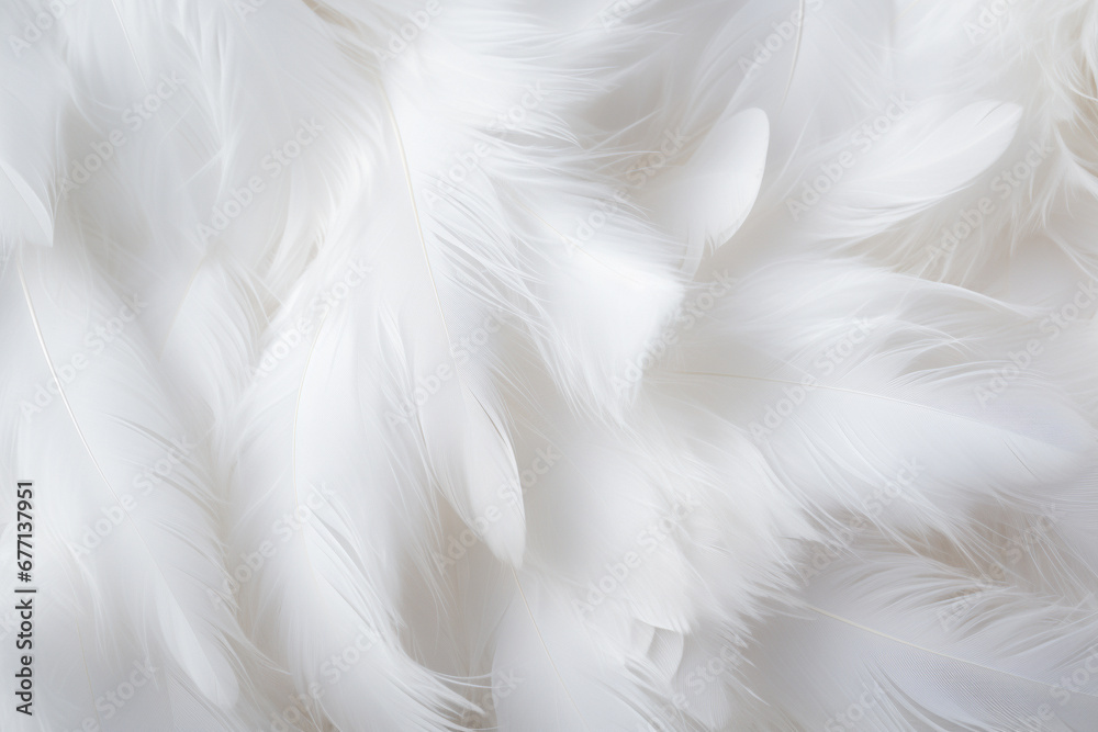 Background crafted from a delicate texture of white feathers, creating a soft and ethereal ambiance. Ai generated Background crafted from a delicate texture of white feathers, creating a soft and ethereal ambiance. Ai generated