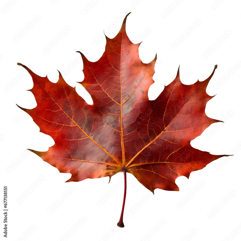 Fototapeta premium Isolated Maple leaf on white background