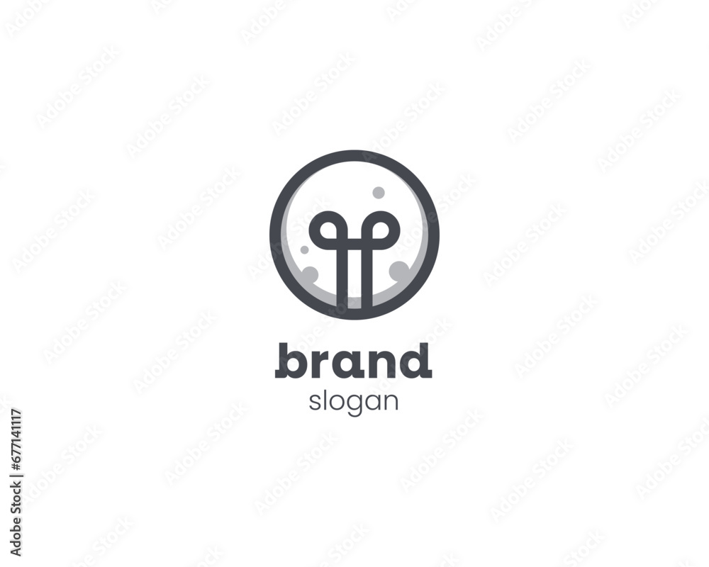 Creative minimalist idea bulb logo Creative minimalist idea bulb logo