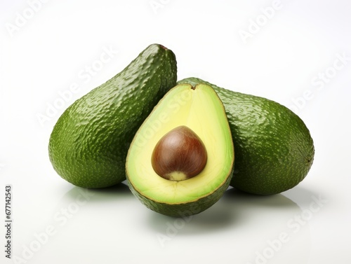 Bunch of avocado isolated on a white background