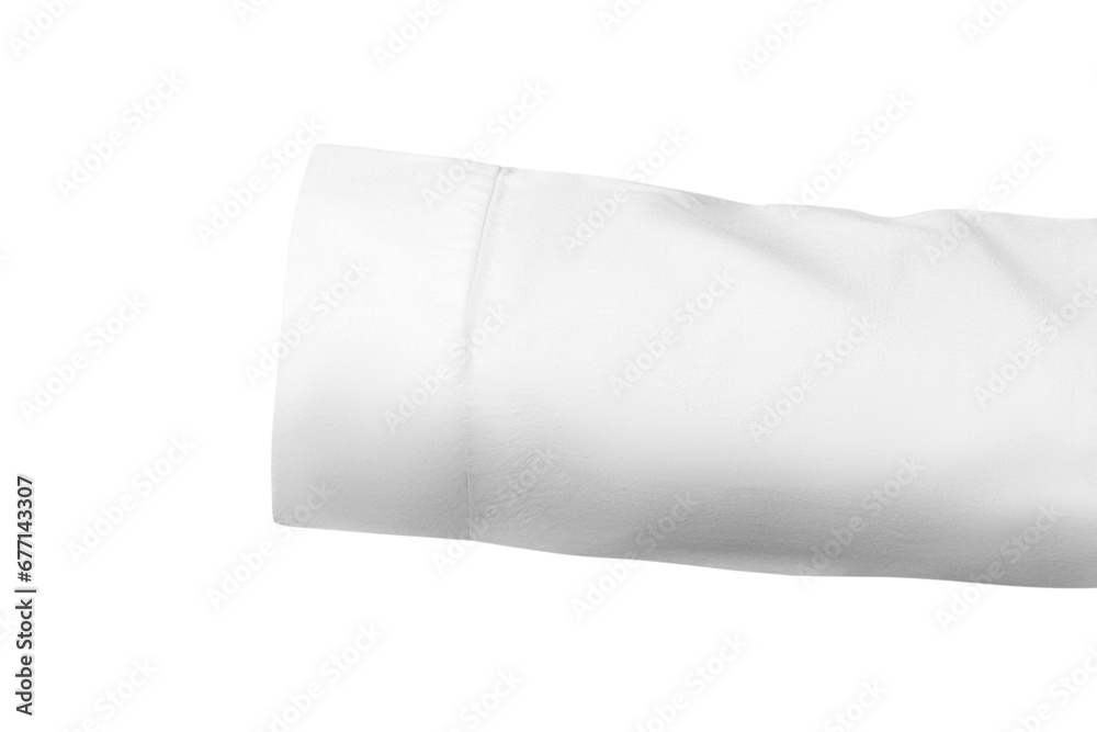 sleeve of a white medical coat. on isolated transparent background sleeve of a white medical coat. on isolated transparent background