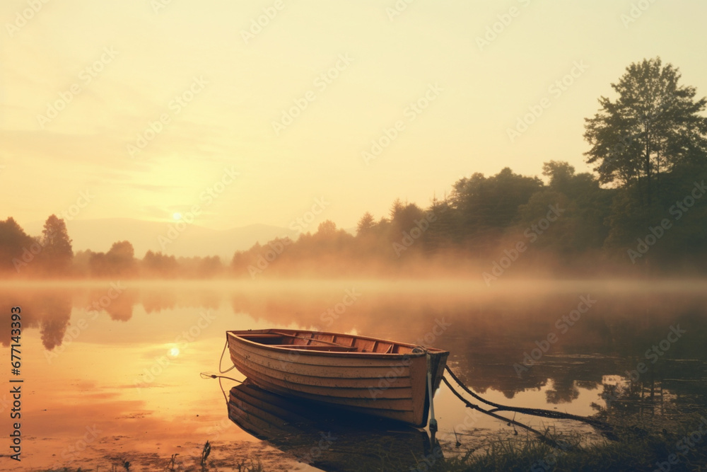 boat on the lake