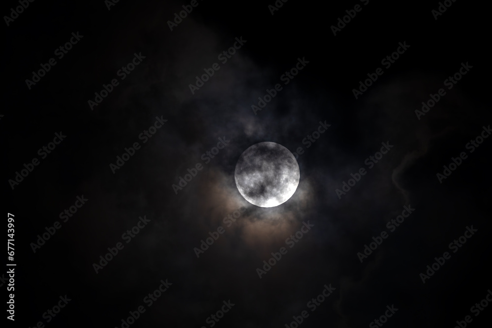Super full moon with dark background. Madrid, Spain, Europe. Horizontal Photography. Super full moon with dark background. Madrid, Spain, Europe. Horizontal Photography.