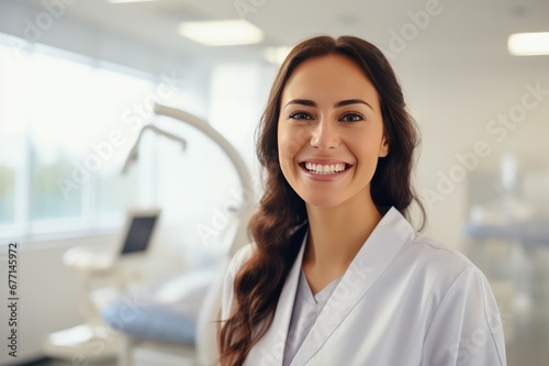 beautiful female Latin American brunette doctor in white scrubs at clinic or hospital, smiling Free Download beautiful female Latin American brunette doctor in white scrubs at clinic or hospital, smiling - GFXLoad
