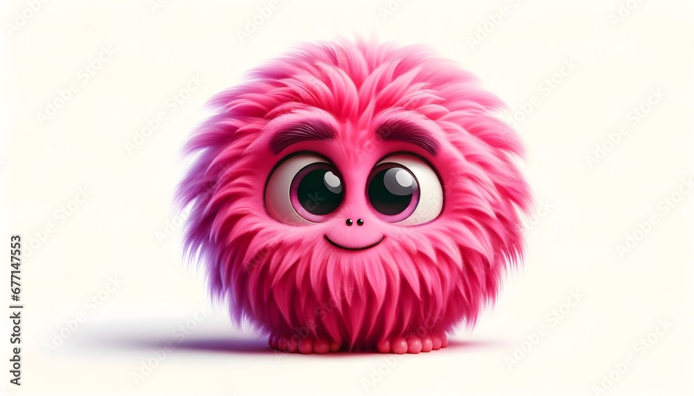 Fototapeta premium Adorable cartoon monster 3D