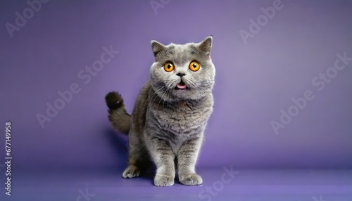Full length portrait of a gray cat © CreativeStock