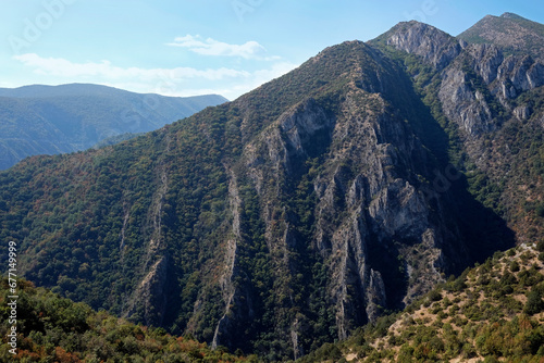 The beautiful landscape of the hills around Matka Canyon  North Macedonia