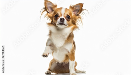 Chihuahua dog Full length profile portrait on an isolated background © CreativeStock
