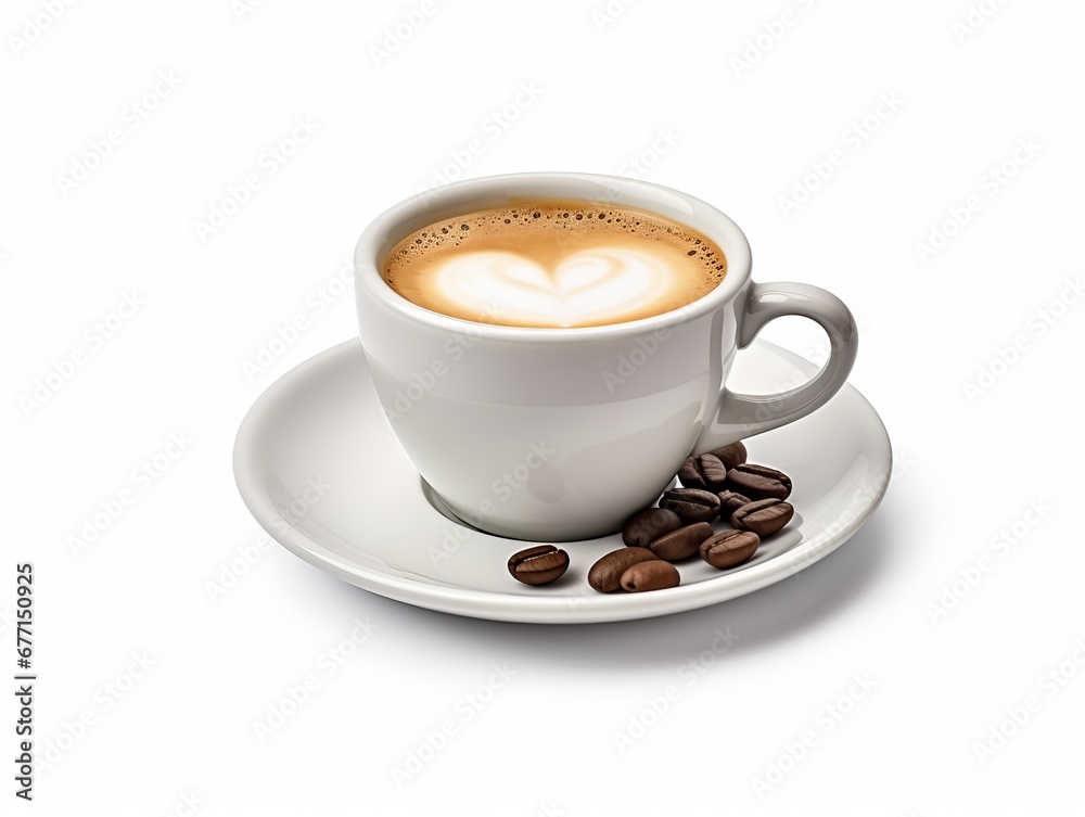 Fototapeta premium A cup of coffee isolated on a white background