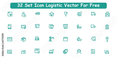 Logistics icon set. Containing distribution, shipping, transportation, delivery, cargo, freight, route planning, supply chain, export and import icons. Solid icon collection.