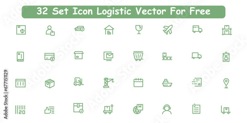 Logistics icon set. Containing distribution, shipping, transportation, delivery, cargo, freight, route planning, supply chain, export and import icons. Solid icon collection.