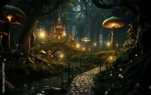 "Surrounded by a Dense Enchanted Grove.