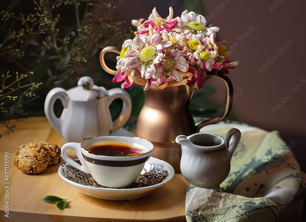 Fototapeta premium still life with flowers