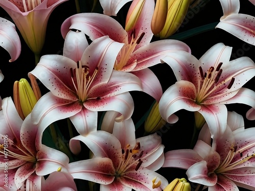 Pink and yellow flower. Created with Generative Al technology