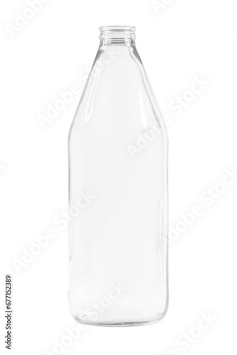 transparent glass bottle. on an empty background. PNG