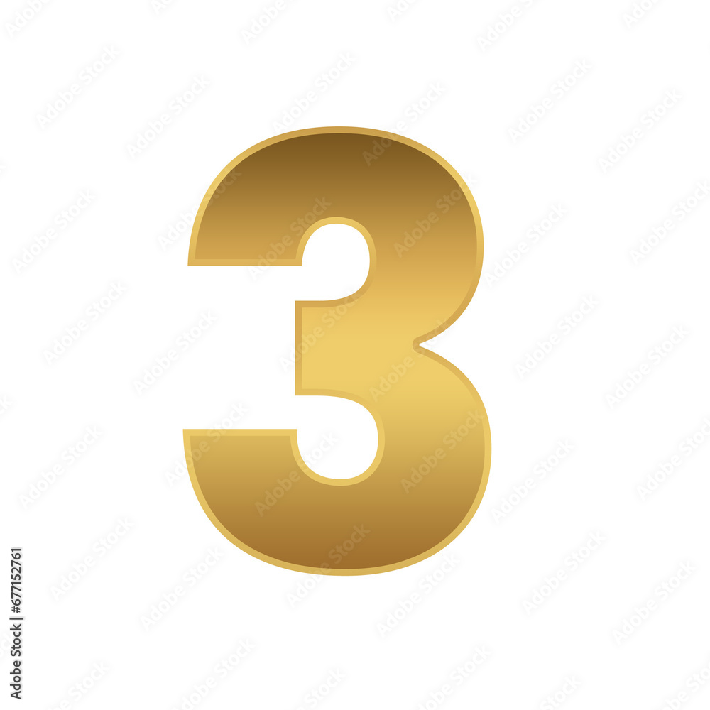 luxury gold number 3 icon template transparent file format PNG, 3 gold number template luxury gold number 3 icon template transparent file format PNG, 3 gold number template
