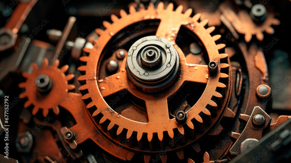 Old rusty gears close up background. Aged gears cogwheels background. Old rusty gears close up background. Aged gears cogwheels background.