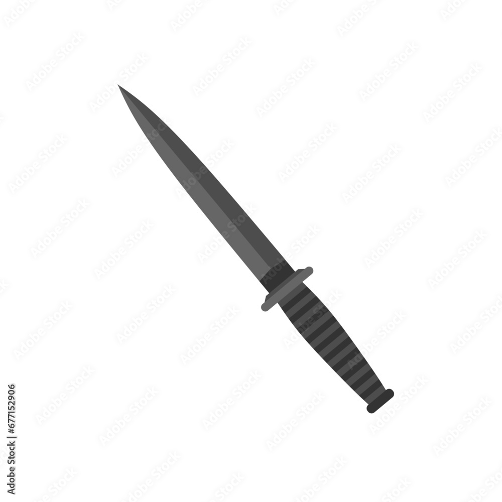 dagger flat design vector illustration isolated on white background. Knife flat sign design dagger flat design vector illustration isolated on white background. Knife flat sign design