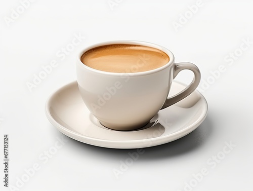 A cup of coffee isolated on a white background