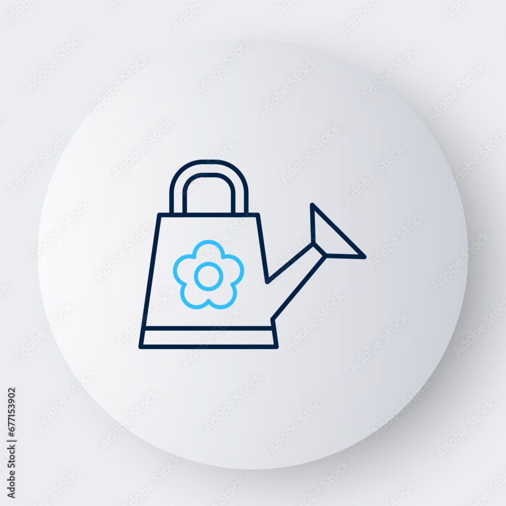 Line Watering can icon isolated on white background. Irrigation symbol. Colorful outline concept. Vector Line Watering can icon isolated on white background. Irrigation symbol. Colorful outline concept. Vector