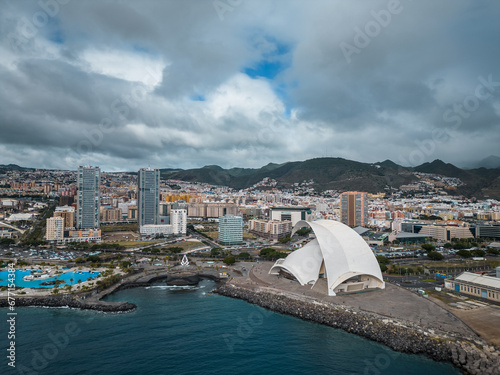 modern building of Auditorio de Tenerife opera theatre or concert hall, Canary photo