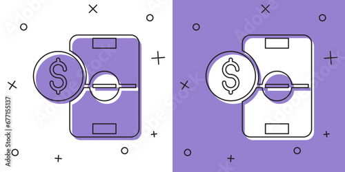 Set Soccer football betting money icon isolated on white and purple background. Football bet bookmaker. Soccer betting online make money. Vector