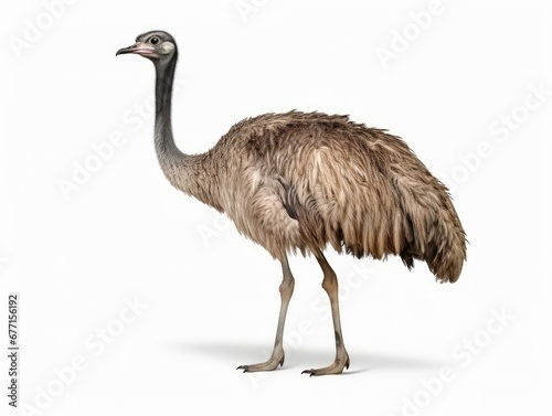 An Ostrich isolated on A white background