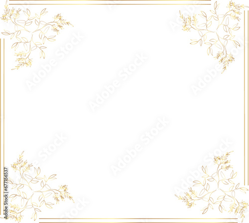 frame with flowers Luxury Black Floral Rectangle Corner Certificate Page Border Pattern Line Photo Thai Frame Islamic Wedding Invitation vector 
