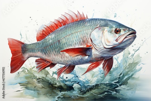 fish on a white background