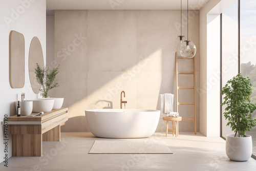modern bathroom interior  generative ai