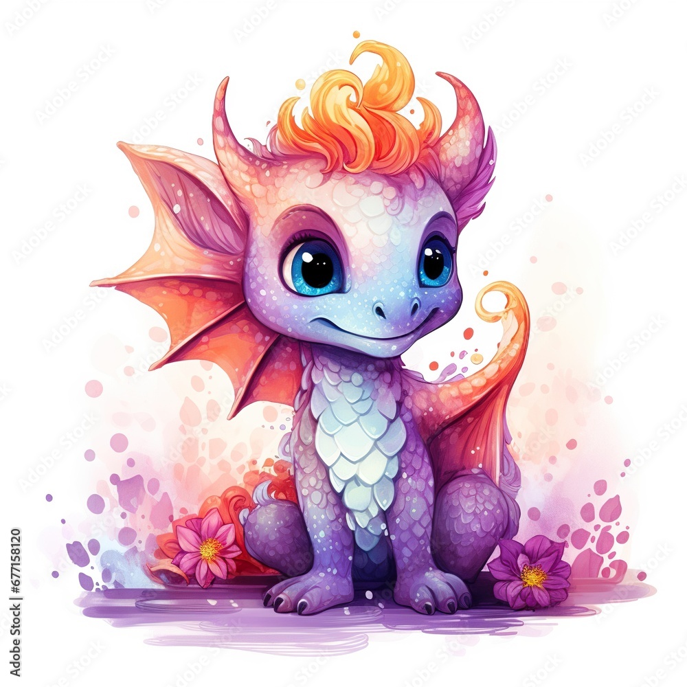 Fototapeta premium dragon with a ball