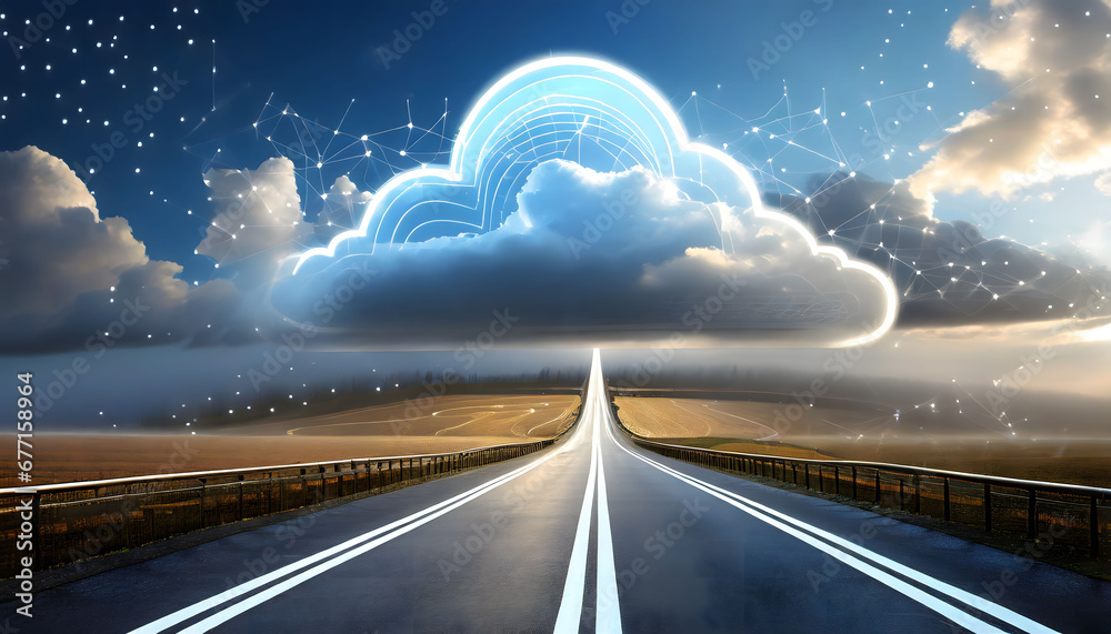 Obraz premium cloud technology concept