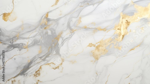 Marble with gold paint and a white background © Muh