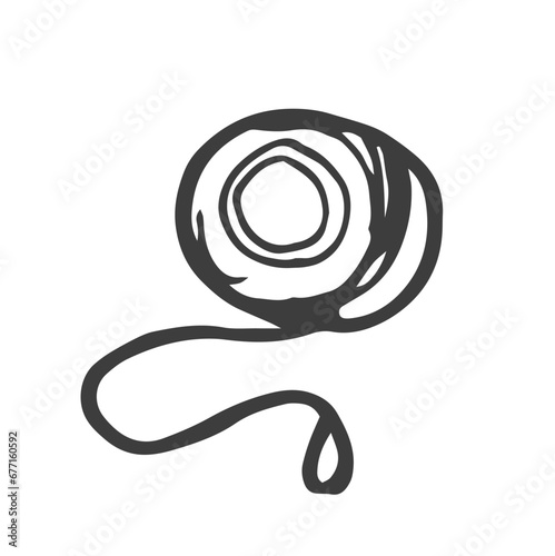 hand drawn doodle yo yo cartoon sketch