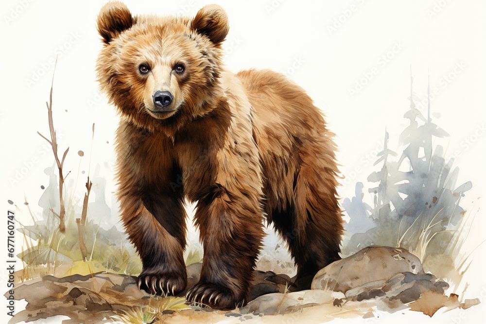 Obraz premium brown bear in the forest