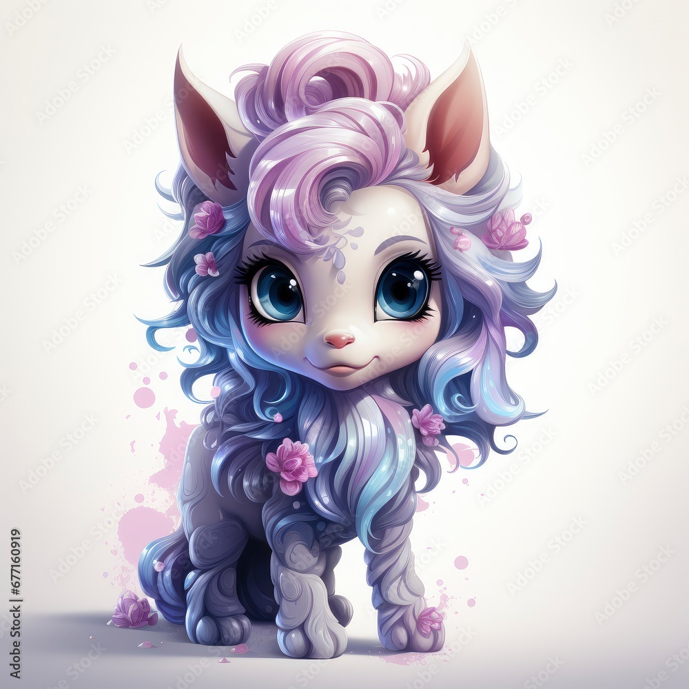 Cute Unicorn illustration Unicorn kawaii chibi drawing style Unicorn cartoon.