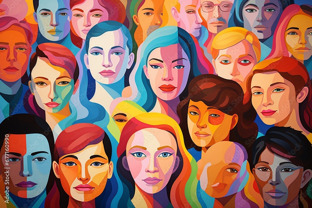 Diversity Illustration Created with Generative AI Diversity Illustration Created with Generative AI